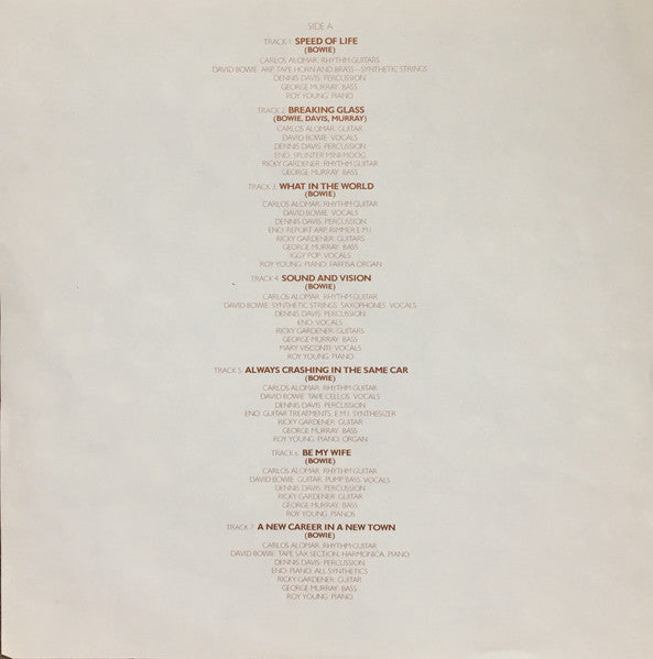 David Bowie : Low (LP, Album, RE)