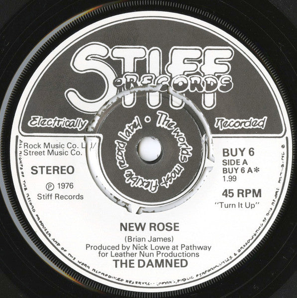 The Damned : New Rose (7", Single, RP)