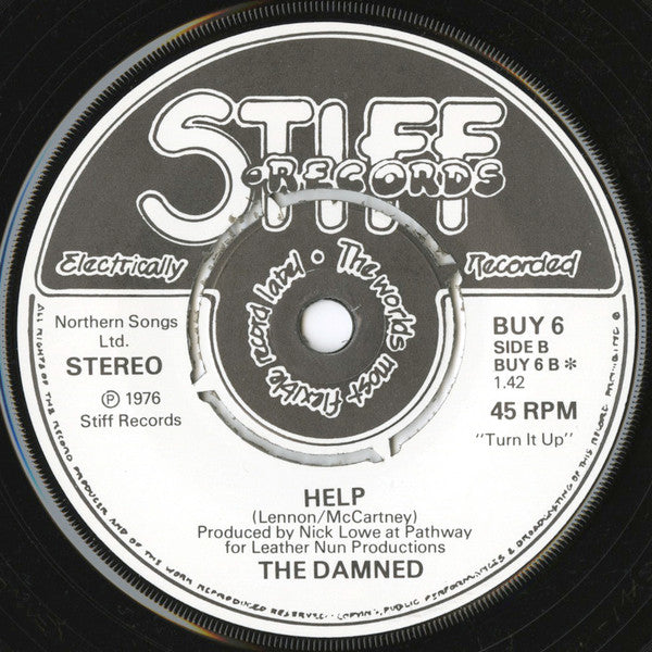 The Damned : New Rose (7", Single, RP)