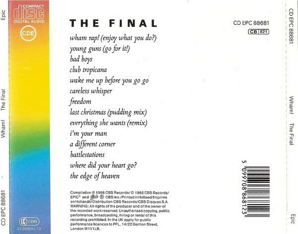 Wham! : The Final (CD, Comp, RP)