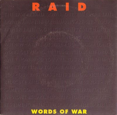 Raid (2) : Words Of War (7")