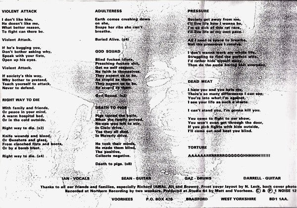Voorhees : Violent... (7", EP)