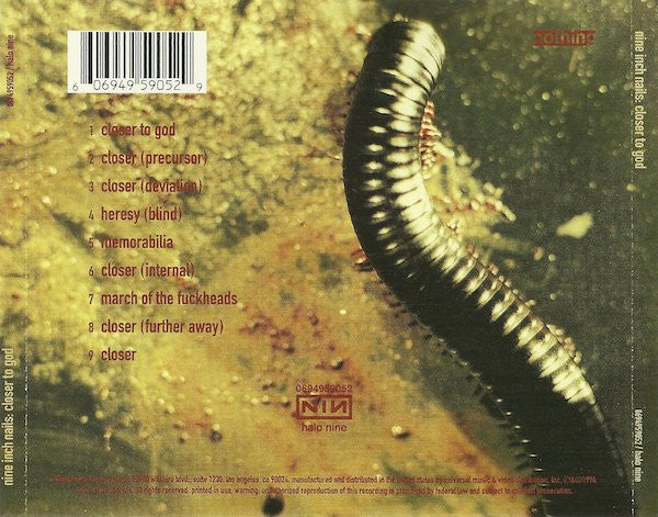 Nine Inch Nails : Closer To God (CD, Maxi, RE, Mat)