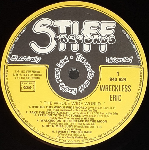 Wreckless Eric : The Whole Wide World (LP, Comp)