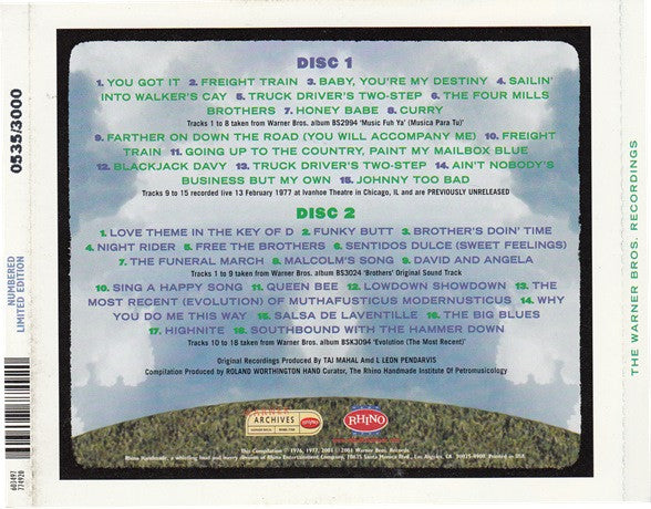 Taj Mahal : Sing A Happy Song: The Warner Bros. Recordings (2xCD, Comp, Ltd, Num)