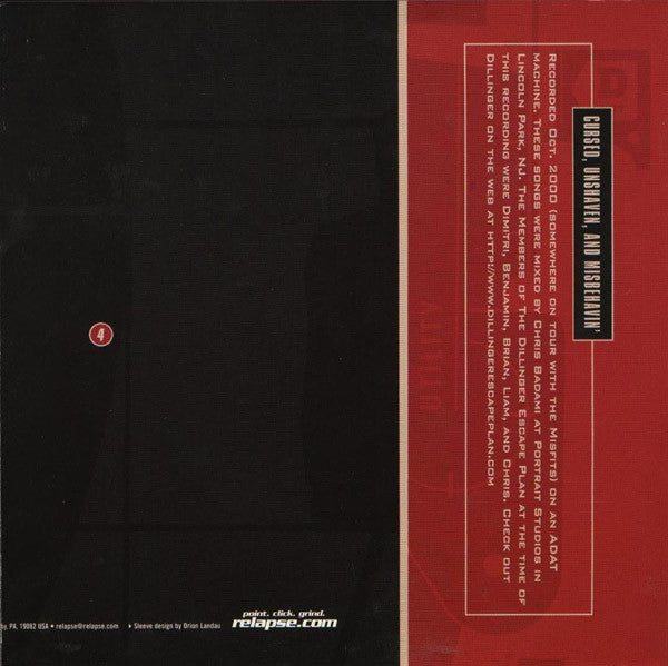 The Dillinger Escape Plan : Cursed, Unshaven, And Misbehavin' (7", Single, Ltd, Dou)