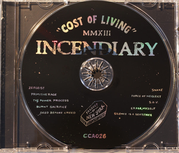 Incendiary (3) : Cost Of Living (CD, Album)