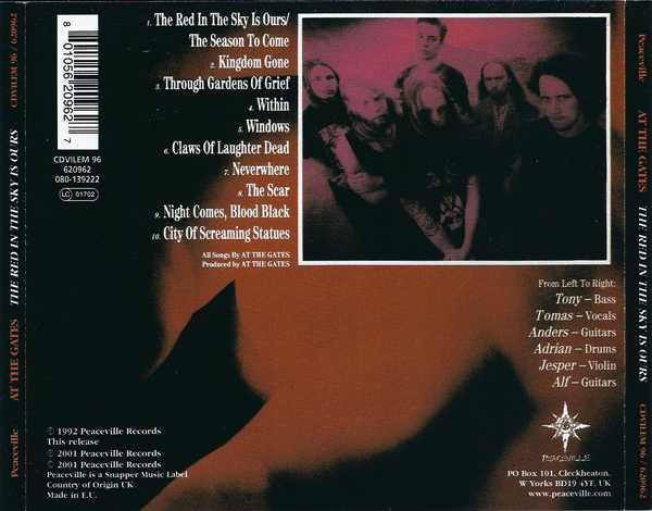 At The Gates : The Red In The Sky Is Ours (CD, Album, RP, Sli)