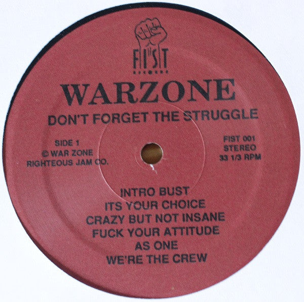 Warzone (2) : Don't Forget The Struggle Don't Forget The Streets (LP, Album, RE, Unofficial)