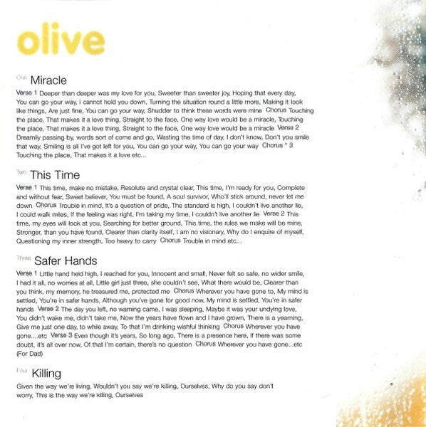 Olive : Extra Virgin (CD, Album, RE)