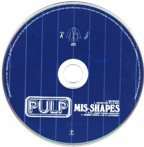 Pulp : Mis-Shapes & Sorted For E's & Wizz (CD, Single, CD1)