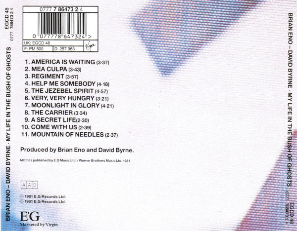 Brian Eno - David Byrne : My Life In The Bush Of Ghosts (CD, Album, RE)