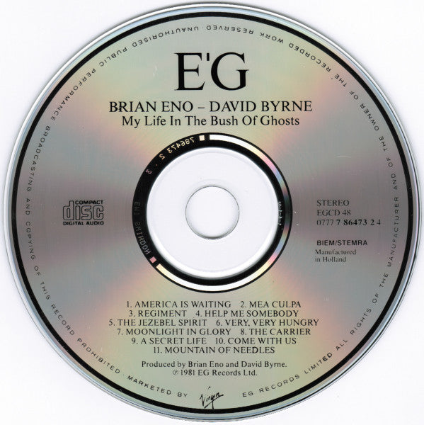 Brian Eno - David Byrne : My Life In The Bush Of Ghosts (CD, Album, RE)
