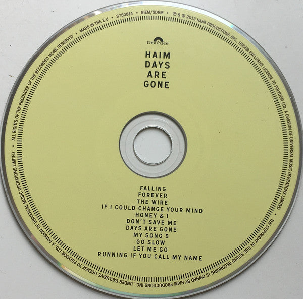 Haim (2) : Days Are Gone (CD, Album)