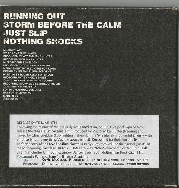 Voy : Missile (CD, EP, Promo)