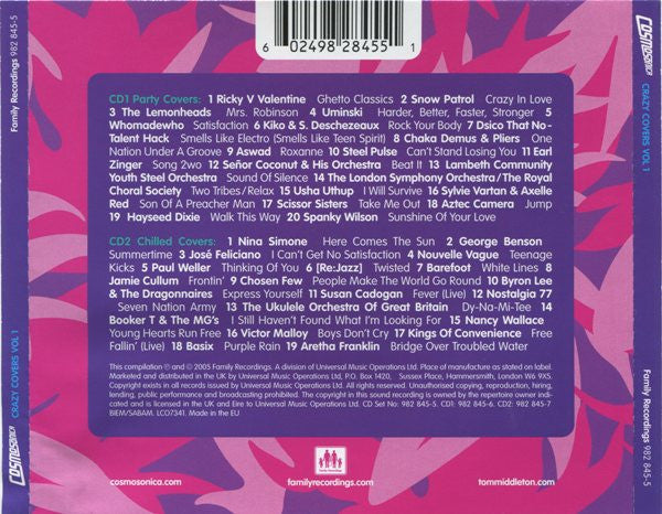 Tom Middleton : Cosmosonica (Crazy Covers Vol 1) (2xCD, Comp)