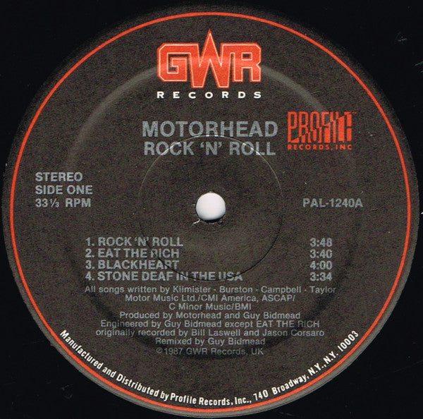 Motörhead : Rock 'N' Roll (LP, Album)