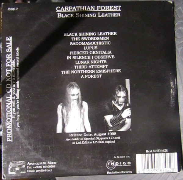 Carpathian Forest : Black Shining Leather (CD, Album, Promo)