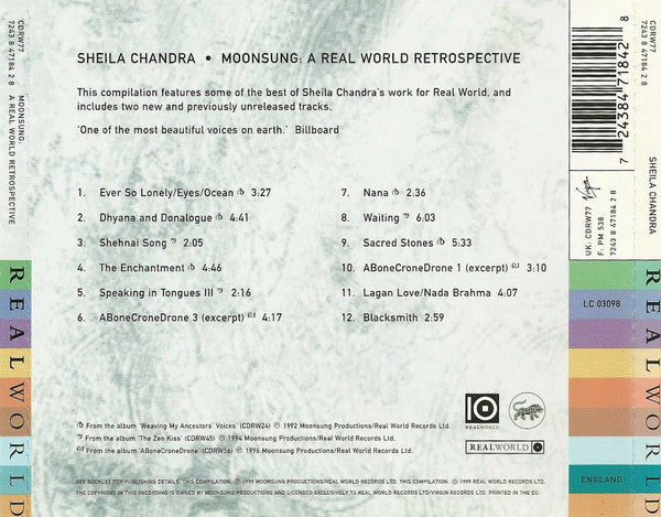 Sheila Chandra : Moonsung: A Real World Retrospective (CD, Comp, Jew)