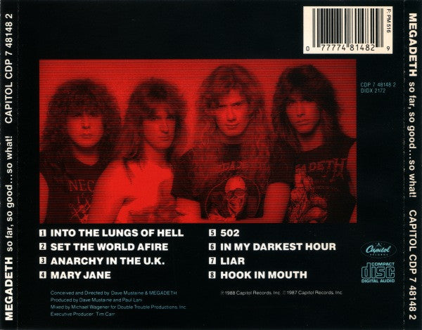 Megadeth : So Far, So Good...So What ! (CD, Album, RE)
