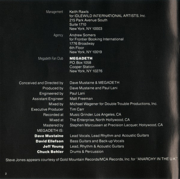 Megadeth : So Far, So Good...So What ! (CD, Album, RE)