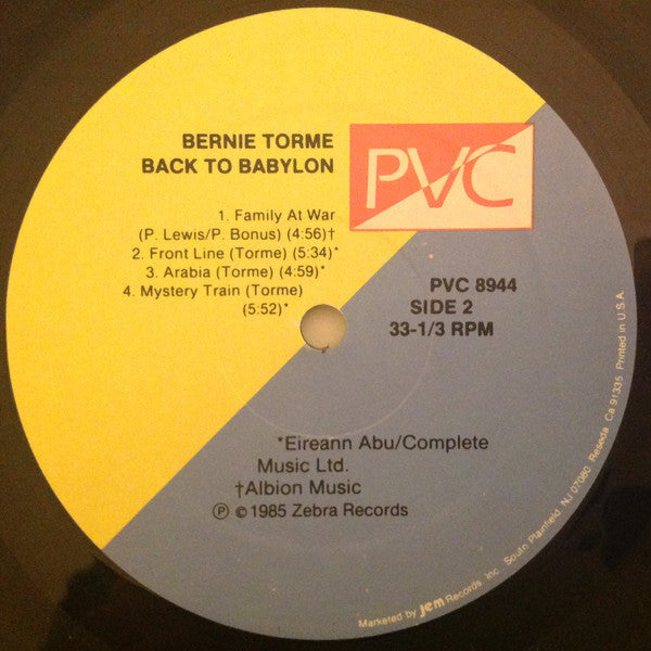 Tormé : Back To Babylon (LP, Album)