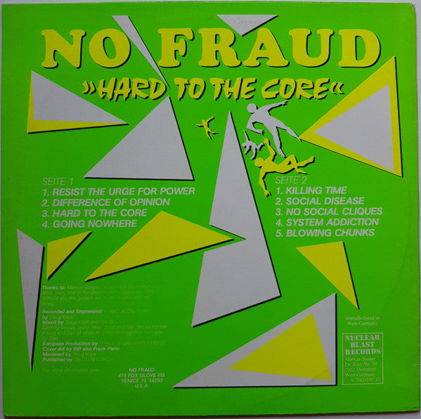 No Fraud : Hard To The Core (12")