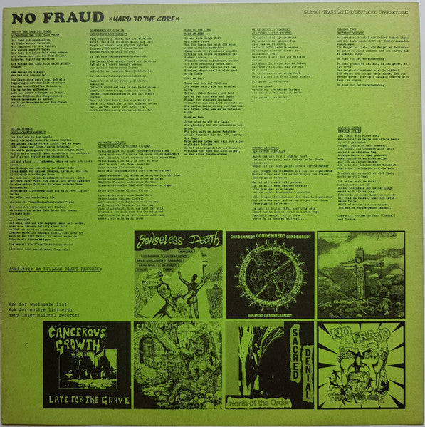 No Fraud : Hard To The Core (12")