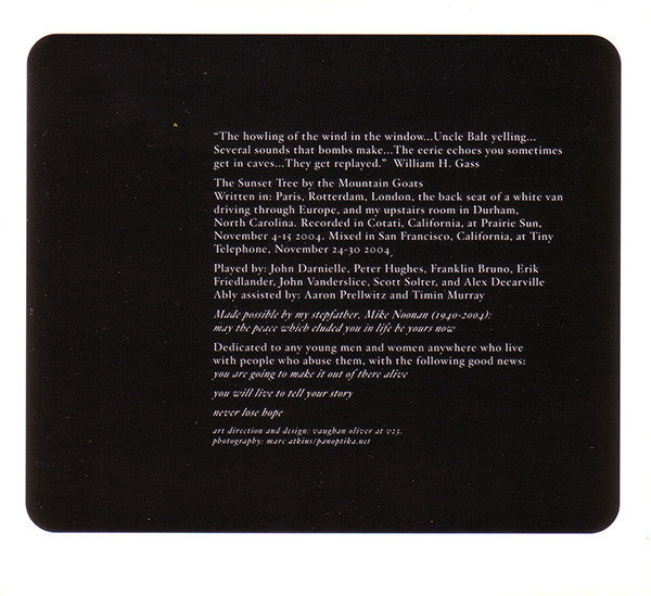 The Mountain Goats : The Sunset Tree (CD, Album, Dig)