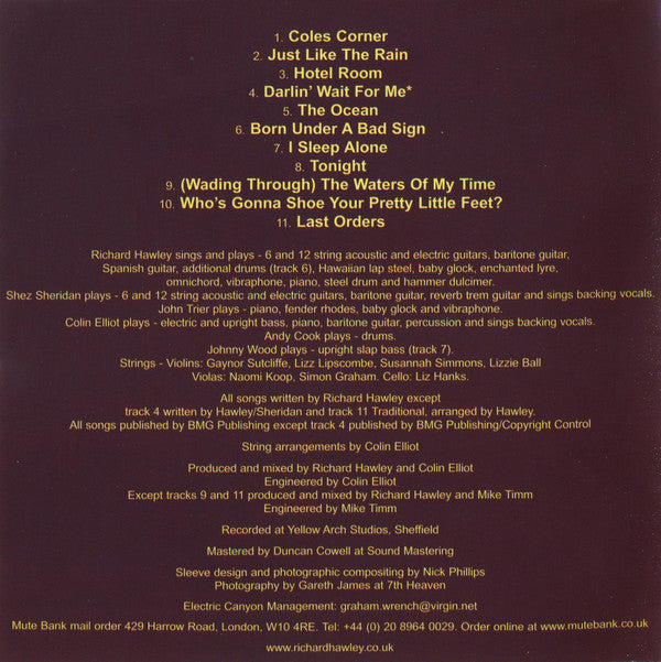Richard Hawley : Coles Corner (CD, Album, Enh)