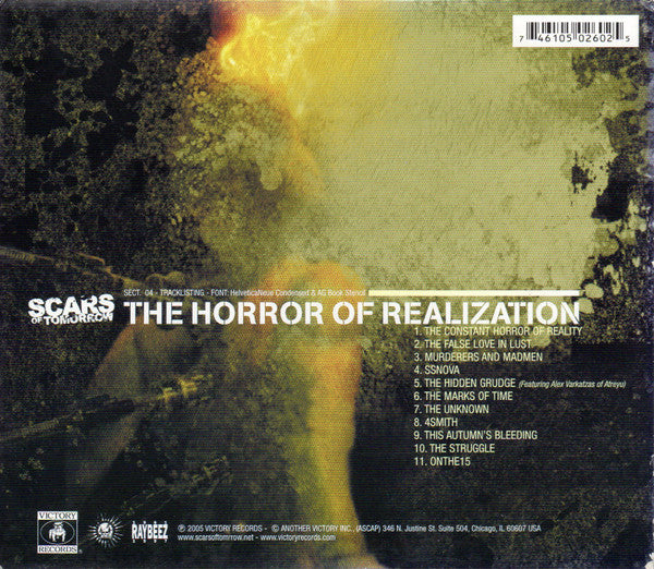 Scars Of Tomorrow : The Horror Of Realization (CD, Album)