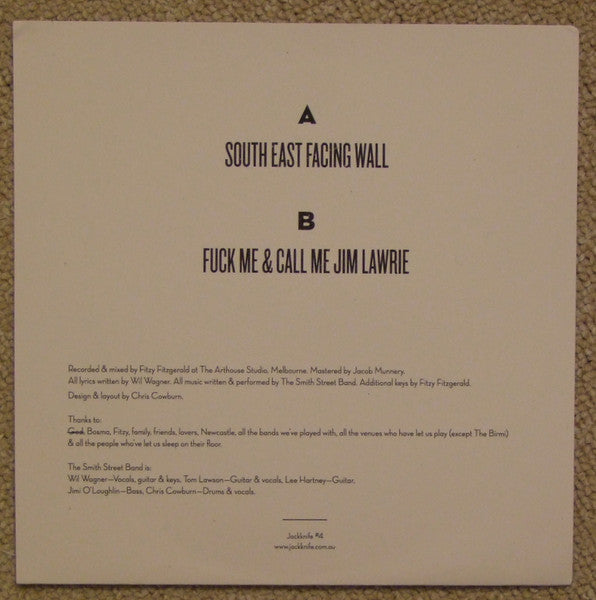 The Smith Street Band : South East Facing Wall (7", Single, Ltd, Red)