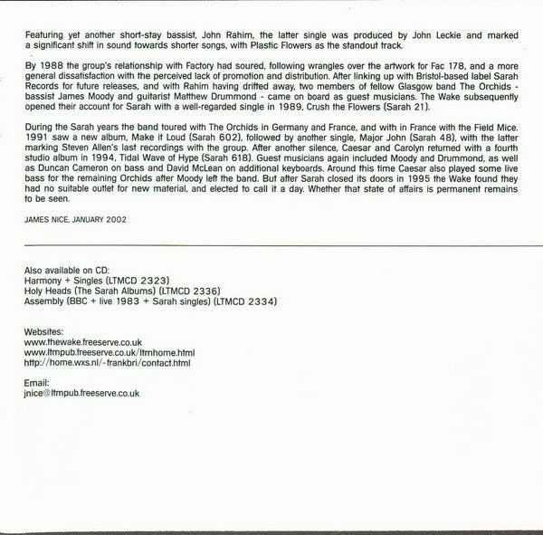 The Wake : Here Comes Everybody + Singles (CD, Album, RE)