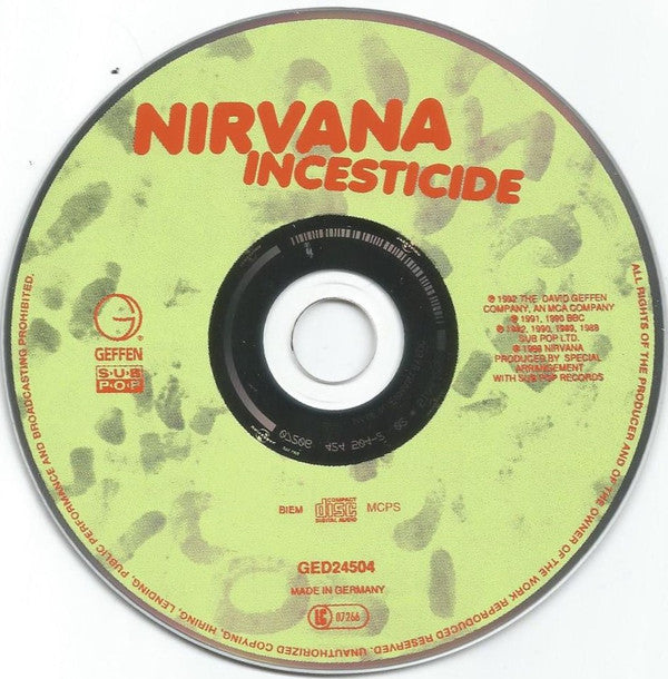 Nirvana : Incesticide (CD, Comp, RE, EDC)