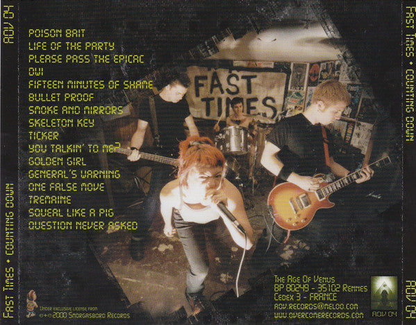 Fast Times : Counting Down (CD, Album)