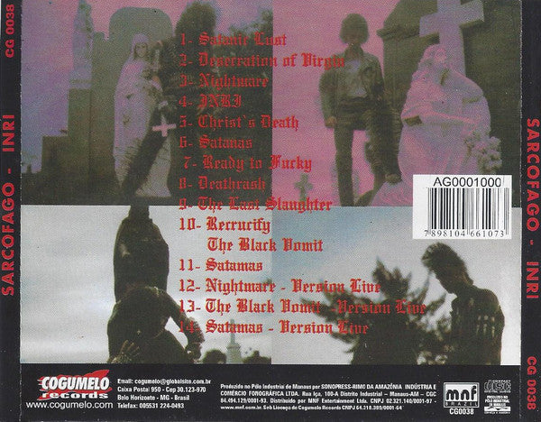 Sarcófago : I.N.R.I. (CD, Album, RE, RP, AH)