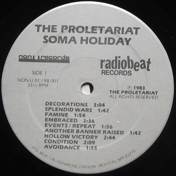 The Proletariat : Soma Holiday (LP, Album, RP)