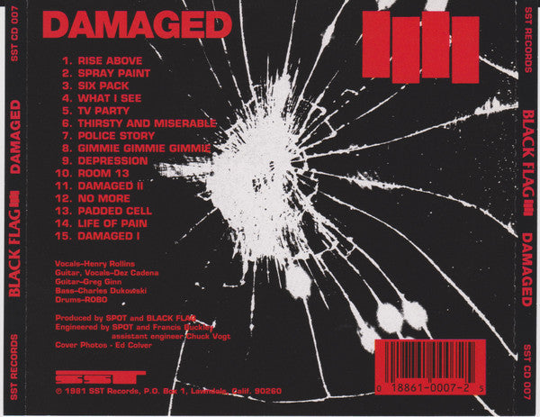 Black Flag : Damaged (CD, Album, RE, RP)