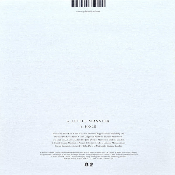 Royal Blood (6) : Little Monster (7", Single, Ltd)
