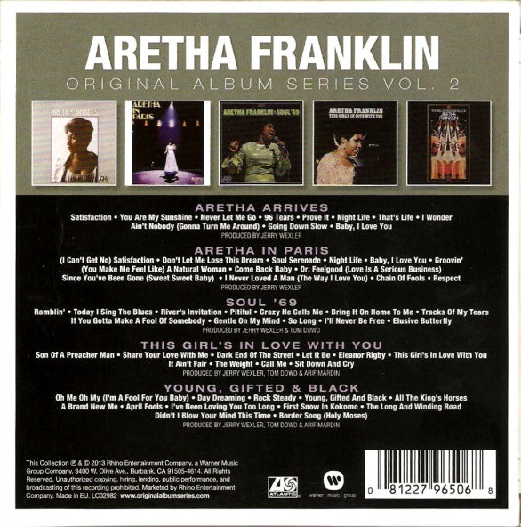 Aretha Franklin : Original Album Series Vol. 2 (Box, Comp + CD, Album, RE + CD, Album, RE + CD, Al)