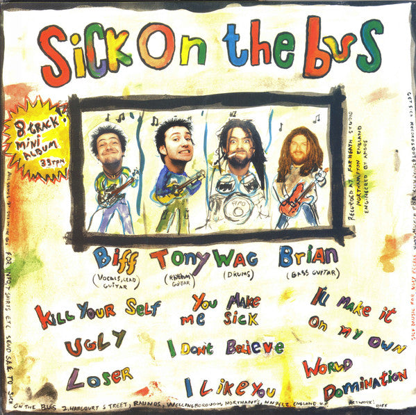 Sick On The Bus : Suck On Fuck Heads (LP, MiniAlbum, Gre)