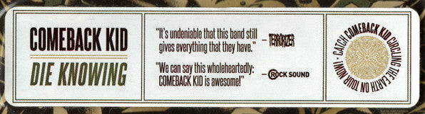 Comeback Kid : Die Knowing (CD, Album)