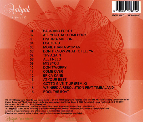 Aaliyah : I Care 4 U (CD, Comp)