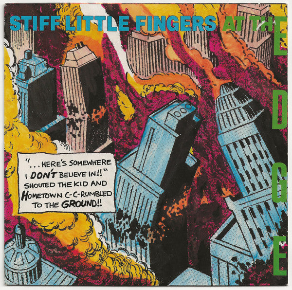 Stiff Little Fingers : At The Edge (7", Single, Blu)