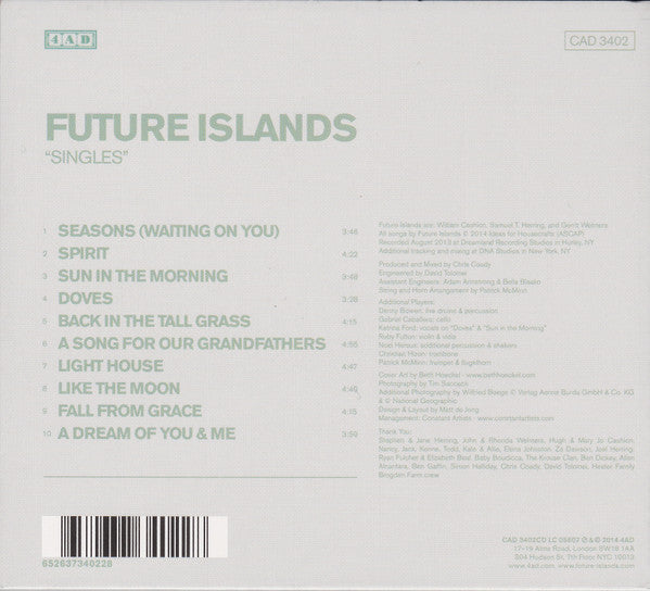 Future Islands : Singles (CD, Album)