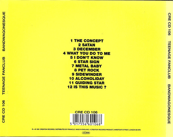 Teenage Fanclub : Bandwagonesque (CD, Album, MPO)