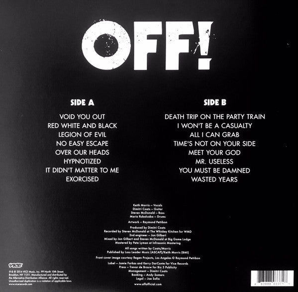 OFF! : Wasted Years (LP, Album)