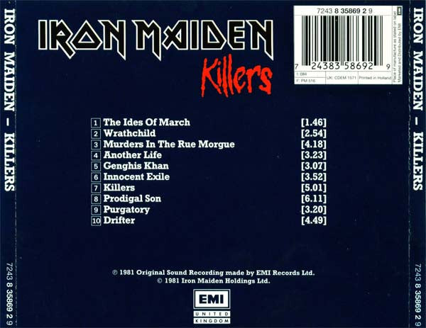 Iron Maiden : Killers (CD, Album, RE + CD, Comp + Ltd)