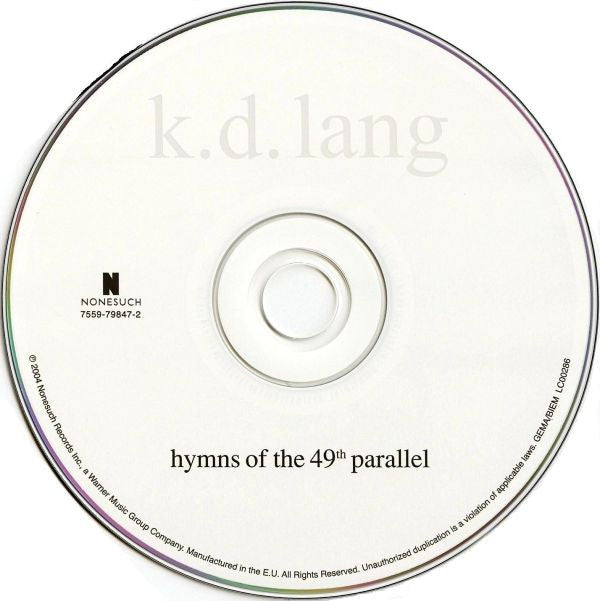 k.d. lang : Hymns Of The 49th Parallel (CD, Album, O-c)