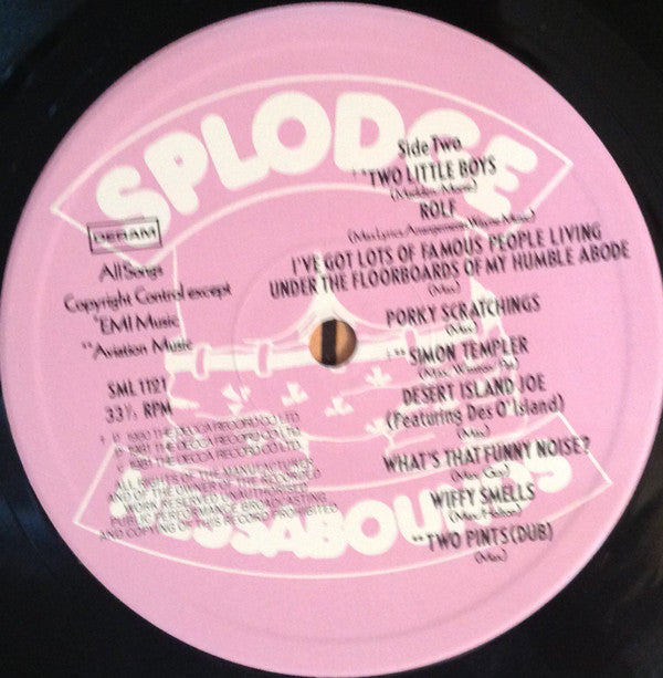 Splodgenessabounds : Splodgenessabounds (LP, Album, Ora)
